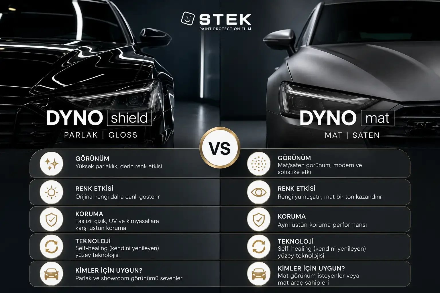 STEK DynoShield ile DynoMat Arasındaki Farklar